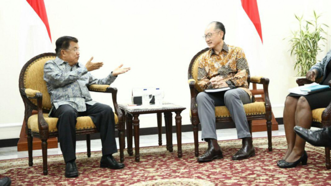 Wakil Presiden RI Jusuf Kalla dan Delegasi World Bank Jim Yong Kim