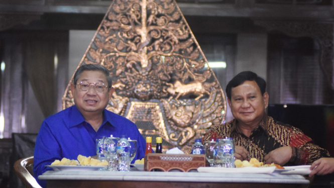 Pertemuan SBY dan Prabowo di Puri Cikeas beberapa waktu lalu.