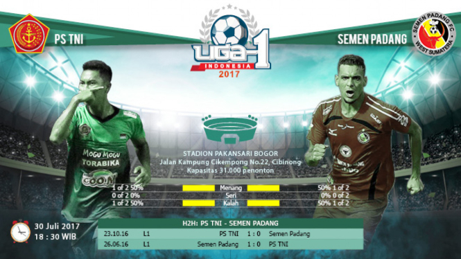 Duel PS TNI vs Semen Padang