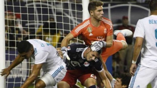 Putra Zinedine Luca Zidane, saat Real Madrid vs MLS All Star.