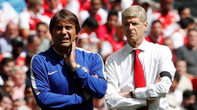 Antonio Conte (kiri) dan Arsene Wenger (kanan)