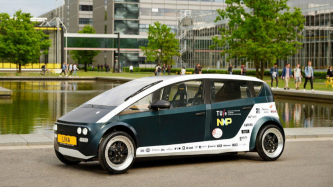 Pertama di dunia, Lina mobil listrik yang terbuat dari sayuran hijau