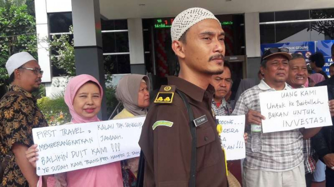 Jaksa Pramana Syamsul Ikbar saat melapor di Polda Metro Jaya.