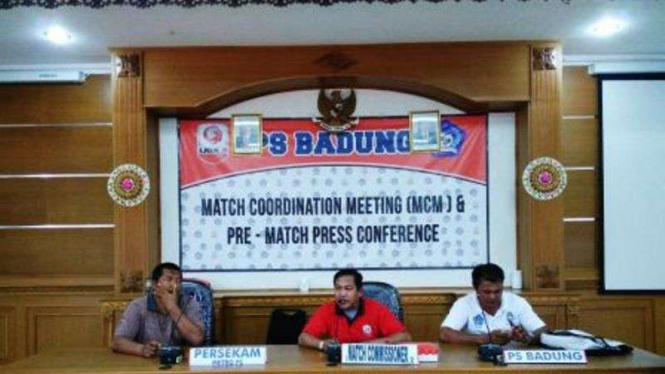 Konferensi pers jelang laga PS Badung Vs Persekam Metro FC.