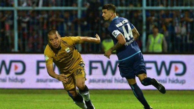 Pertandingan Arema FC kontra Persib Bandung di Liga 1 2017