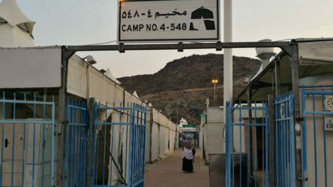 Pemondokan jemaah haji di Mina, Arab Saudi.