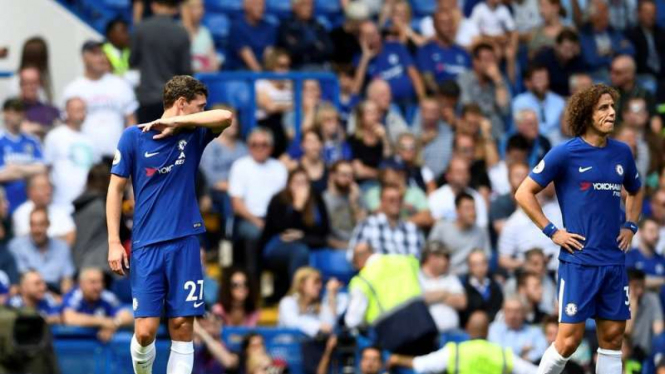 Ekspresi kekecewaan pemain Chelsea