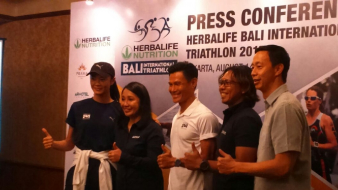Konferensi pers Herbalife Bali International Triathlon