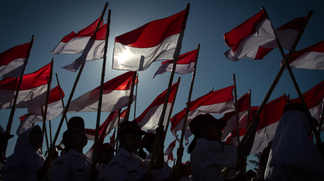 Ilustrasi Bendera Merah Putih.