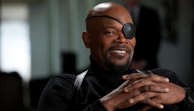 Samuel L Jackson sebagai Nick Fury dalam Avengers