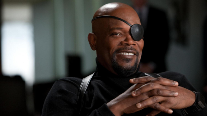 Samuel L Jackson sebagai Nick Fury dalam Avengers