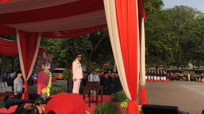 Djarot pimpin upacara HUT RI di Lapangan Monas, Jakarta.