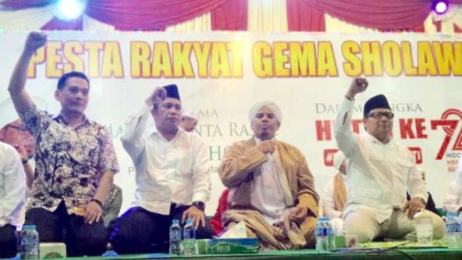 Cak Imin dan elite PKB dalam acara Pesta Rakyat Gema Sholawat