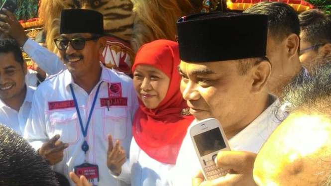 Khofifah Indar Prawansa disambut reog pada acara Projo di Jatim