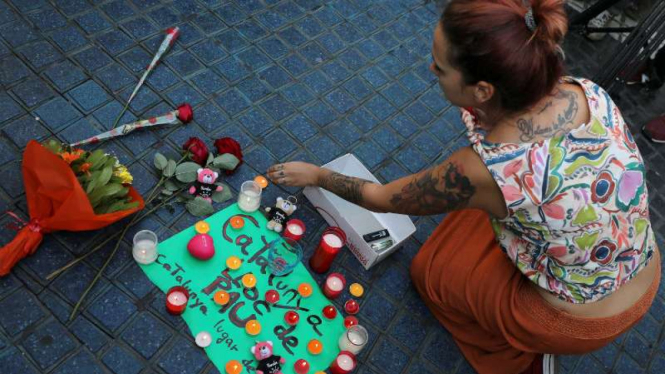 Aksi simpati atas teror Barcelona