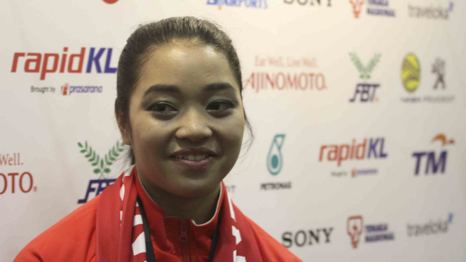 Atlet wushu putri Indonesia, Juwita Niza Wasni berhasil meraih medali emas di SE