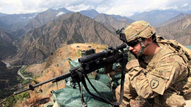 Aktivitas prajurit militer AS di bagian timur Afganistan