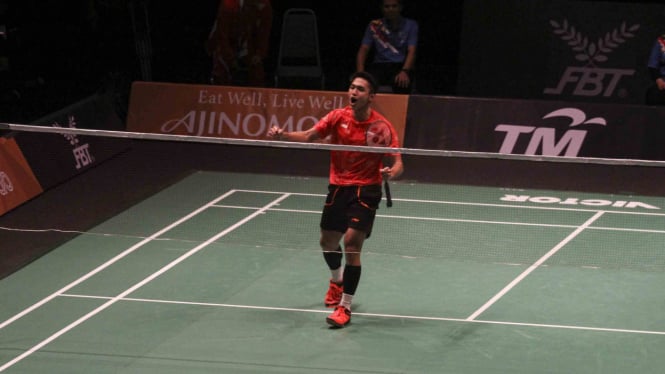 Jonatan Christie Tampil Prima di Final Bulu Tangkis Indonesia vs Malaysia SEA Ga