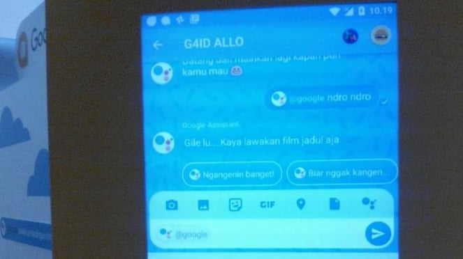 Asisten di Google Allo berbahasa Indonesia