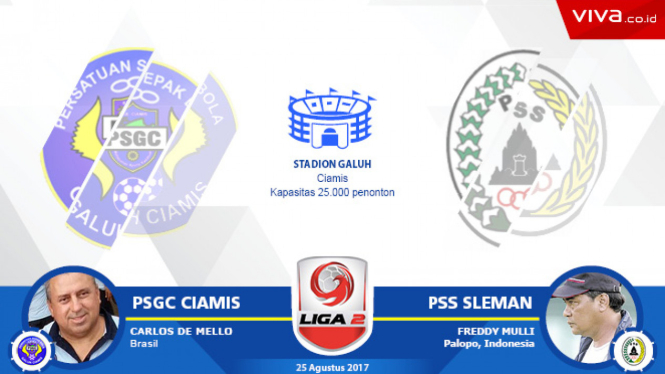 Laga Liga 2, PSGC Ciamis vs PSS Sleman