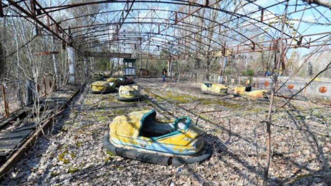 Kota Pripyat, Ukraina menjadi kota hantu setelah bencana nuklir Chernobyl.