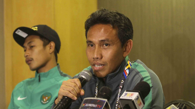 Pelatih Timnas Indonesia, Bima Sakti. 