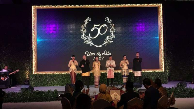Ulang tahun emas 50 tahun pernikahan Jusuf Kalla-Mufidah Kalla 