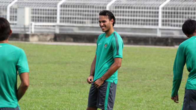 Latihan Timnas Indonesia U-22 di SEA Games 2017 - Ezra Walian