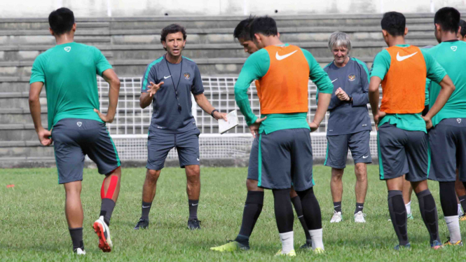 Latihan Timnas Indonesia U-22 di SEA Games 2017