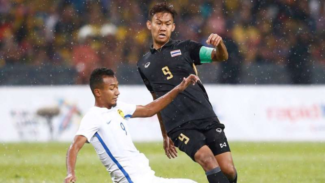 Pertandingan antara Timnas Malaysia U-22 kontra Timnas Thailand U-22