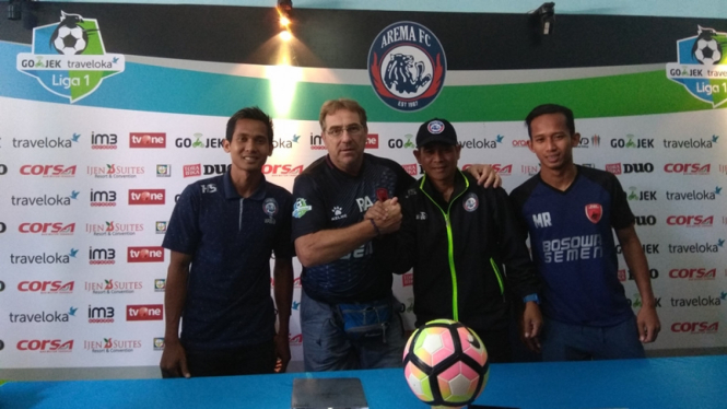 Konferensi pers jelang pertandingan Arema FC vs PSM Makassar
