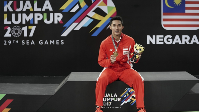 Tunggal putra Indonesia, Jonatan Christie rebut medali emas SEA Games 2017