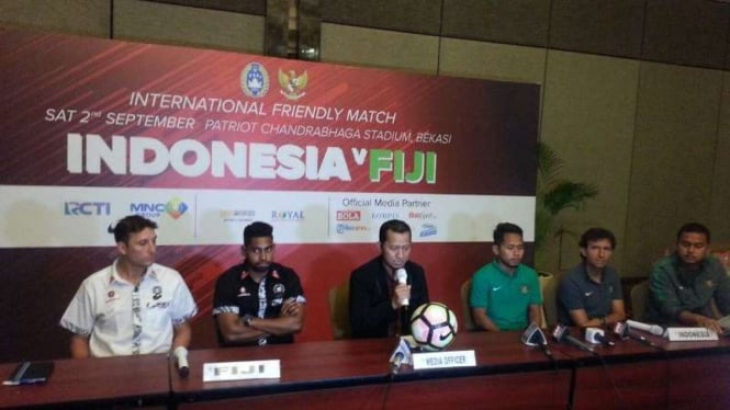 Konferensi Pers jelang Indonesia vs Fiji