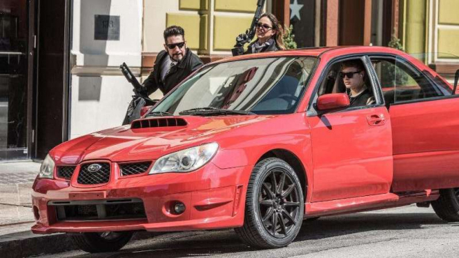 Subaru Impreza WRX Limited 2006 di film Baby Driver.