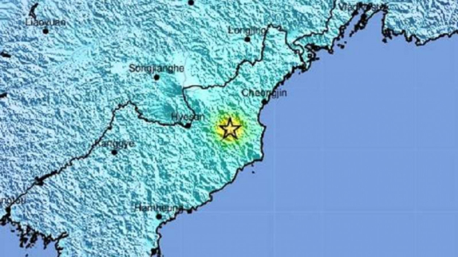 Ilustrasi gempa di Semenanjung Korea