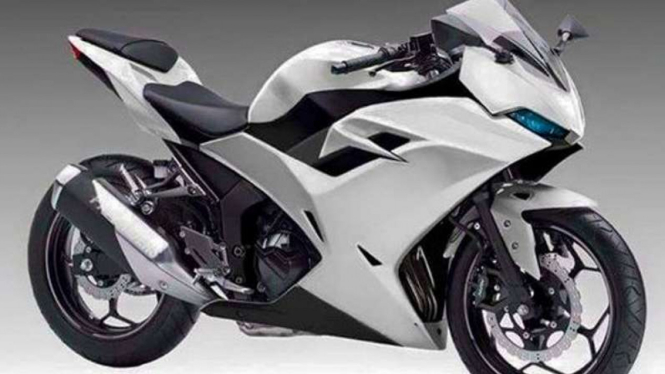 Rendering Ninja 250 empat silinder.