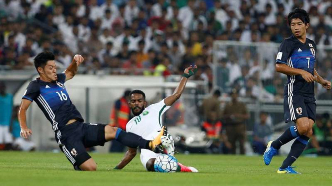 Pertandingan Arab Saudi melawan Jepang di ajang kualifikasi Piala Dunia 2018