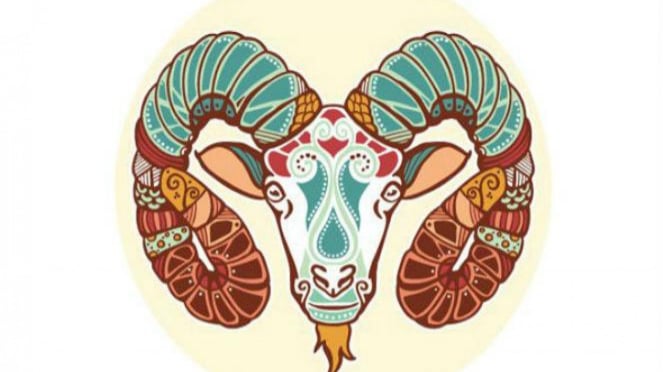 Lambang zodiak Aries.