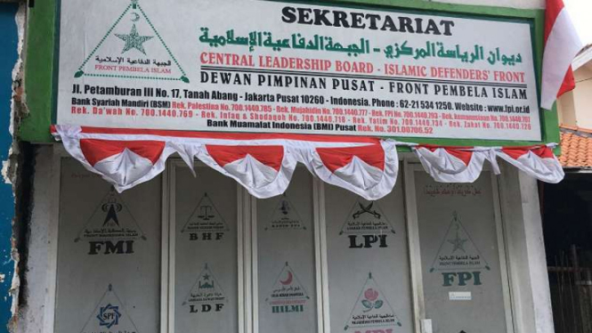 Kantor Sekretariat DPP FPI di Petamburan Jakarta