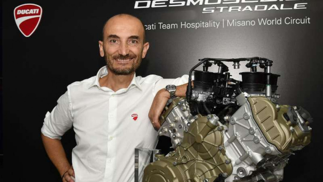 CEO Ducati, Claudio Domenicali saat peluncuran mesin baru.