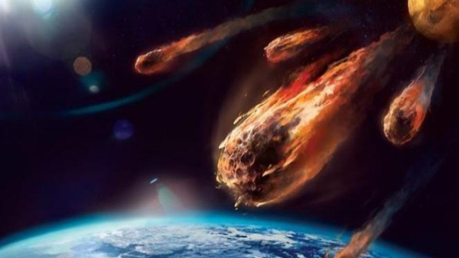 Asteroid menghantam Bumi.