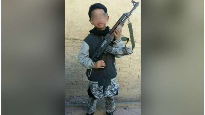 Hatf Saiful Rasul, bocah asal Pesantren Tahfidz Al Qur'an Ibnu Mas'ud Kabupaten Bogor yang disebut tewas di Suriah dalam pertempuran ISIS.