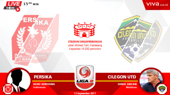 Laga Liga 2, Persika Karawang vs Cilegon United