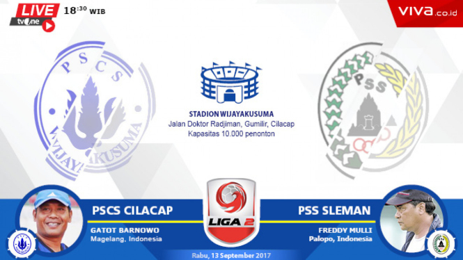 Laga Liga 2, PSCS Cilacap vs PSS Sleman