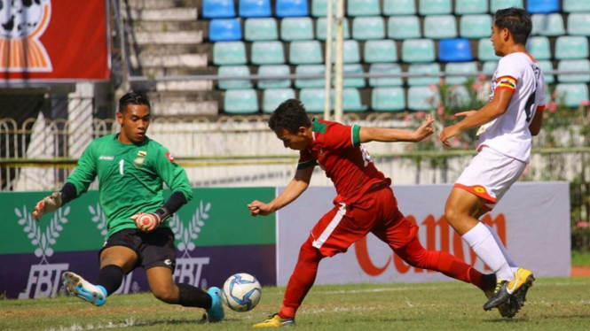 Pertandingan Timnas Indonesia U-19 melawan Brunei Darussalam