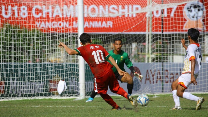 Pertandingan Timnas Indonesia U-19 melawan Brunei Darussalam