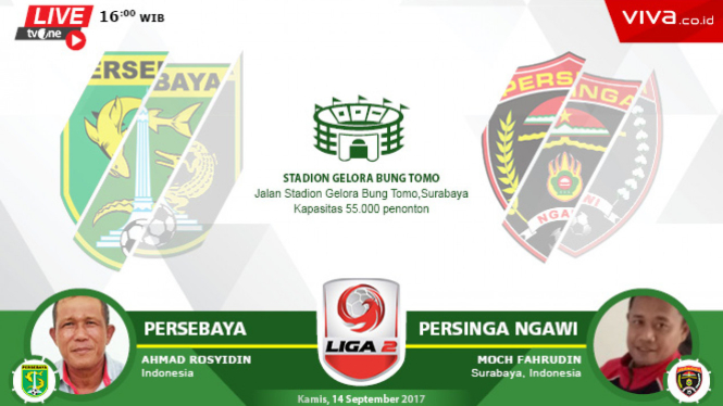 Laga Liga 2, Persebaya Surabaya vs Persinga Ngawi