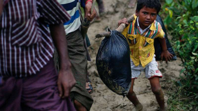 Anak pengungsi Rohingya dari Myanmar