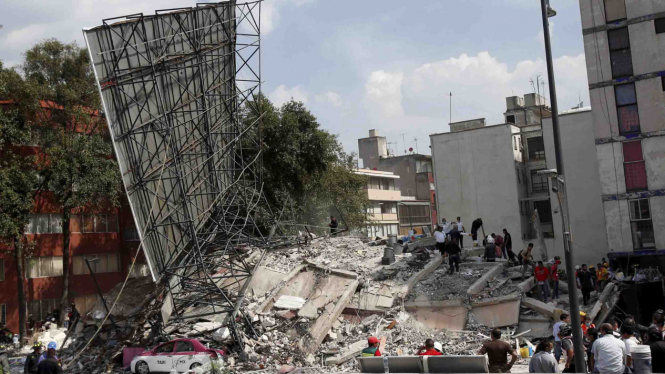 Kedahsyatan Gempa yang Mengguncang Meksiko
