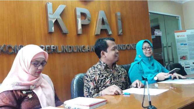 Komisioner KPAI dalam konferensi pers, Jumat (22/9/2017)